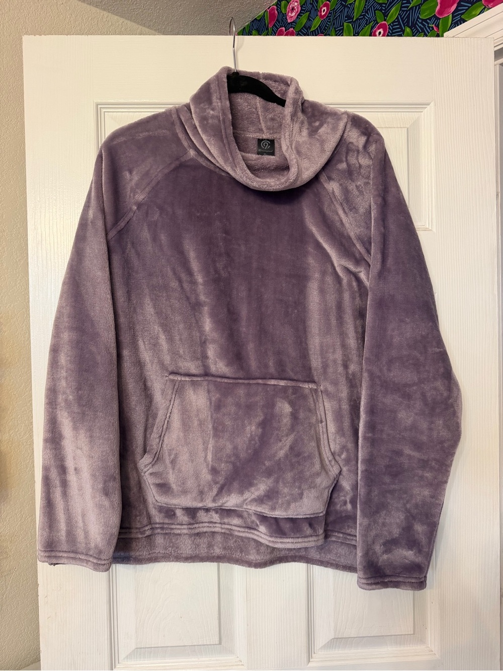 Women Plush oversized Neck Sweater - Lavender